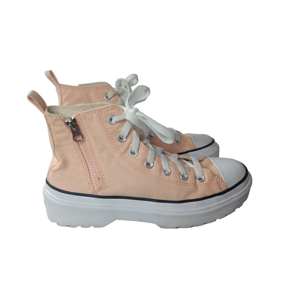 Converse Chuck Taylor All Star Lift Platform High Shoes Size 6.5 Peach Beam